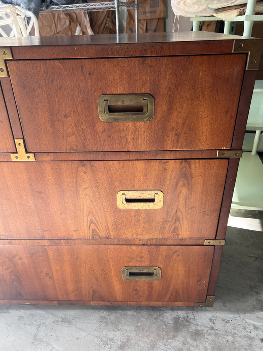 Vintage Henredon Campaign 7 Drawer Chest - #01A90