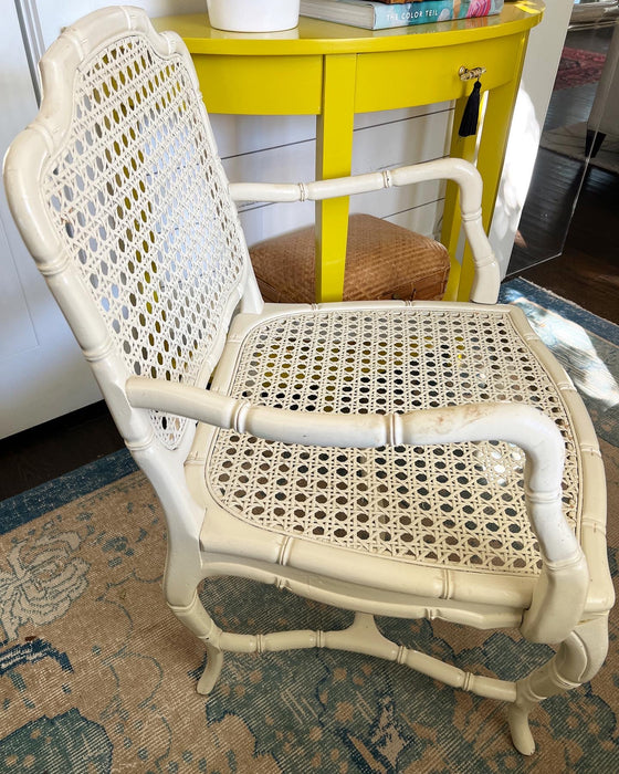Cane and Faux Bamboo Chair - #11Z51