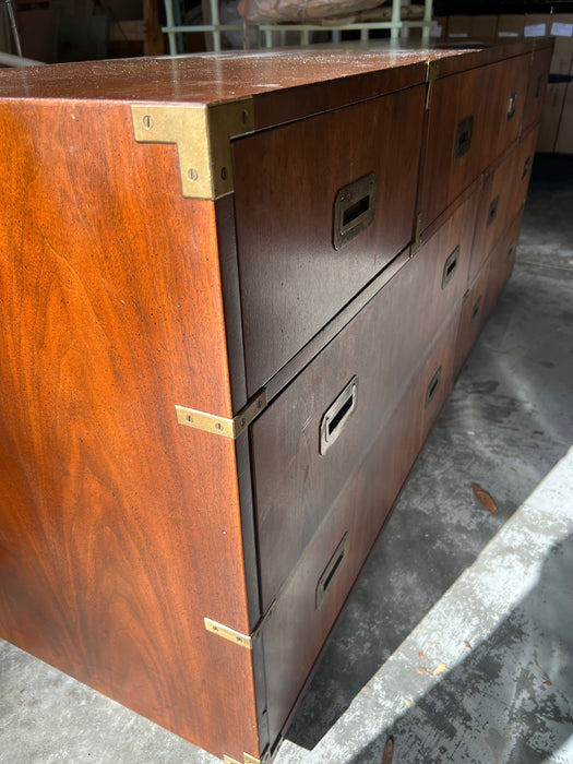 Vintage Henredon Campaign 7 Drawer Chest - #01A90