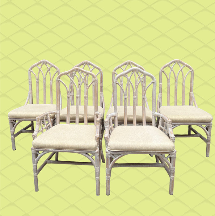 Set of 6 Henry Link Cathedral Chairs