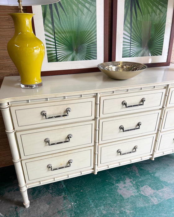 9 Drawer Faux Bamboo Chest