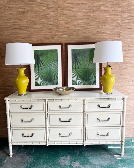 9 Drawer Faux Bamboo Chest