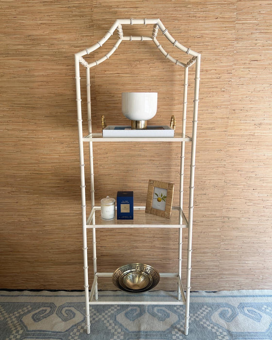 Metal Faux Bamboo Pagoda Shelf
