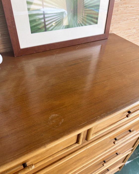 Vintage Tall Wood Chest - #04A22