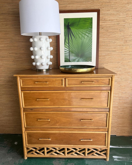 Vintage Tall Wood Chest - #04A22