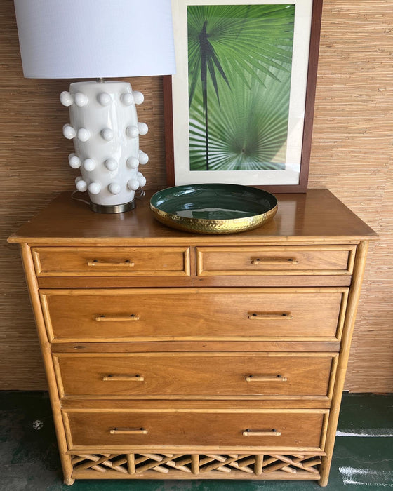 Vintage Tall Wood Chest - #04A22