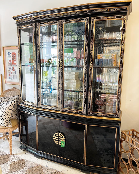 Vintage Chinoiserie China Cabinet