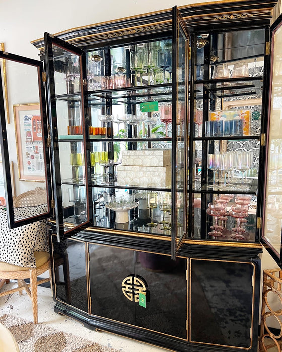 Vintage Chinoiserie China Cabinet