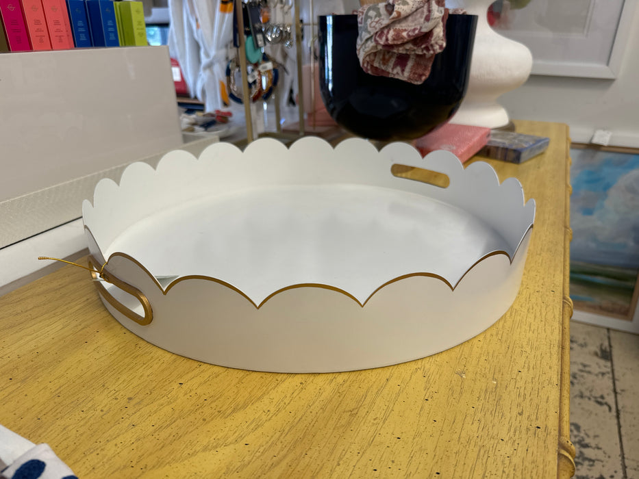 Scallop Metal Tray