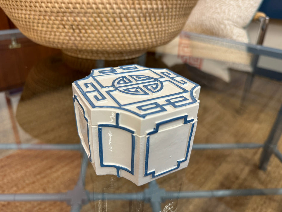 Blue and White Jewelry Box