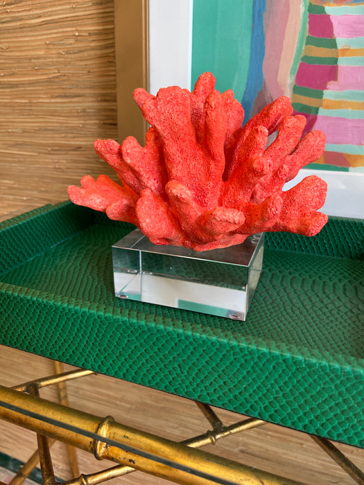 Faux Coral on Lucite - Pink