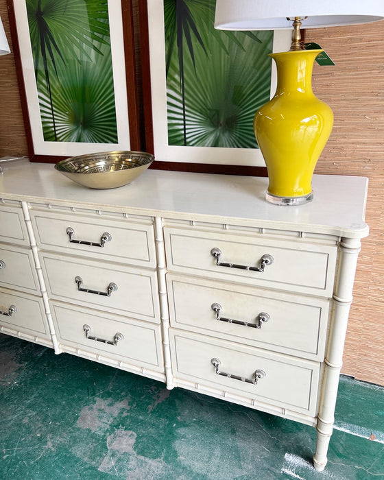 9 Drawer Faux Bamboo Chest