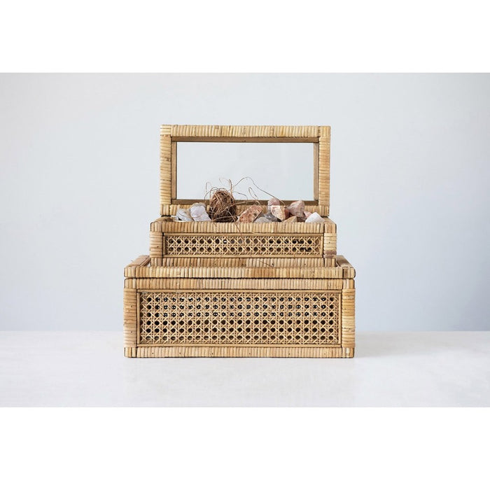 Cane and Rattan Display Boxes