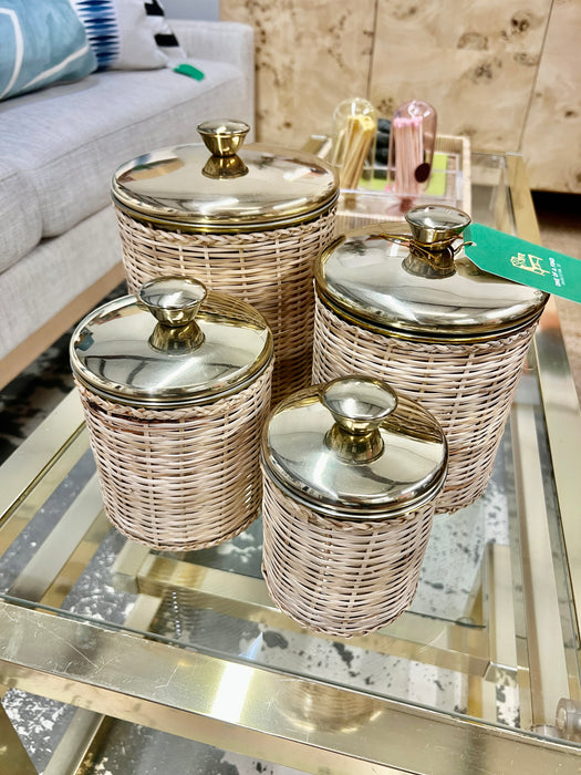 Rattan Canister Set