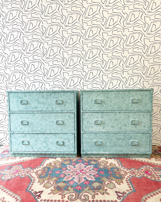 Vintage Campaign Chest Pair