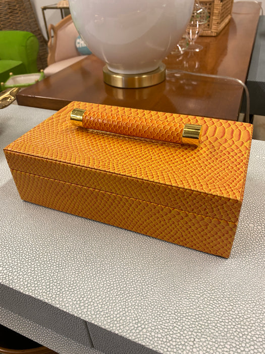 Orange Faux Python Box Sml