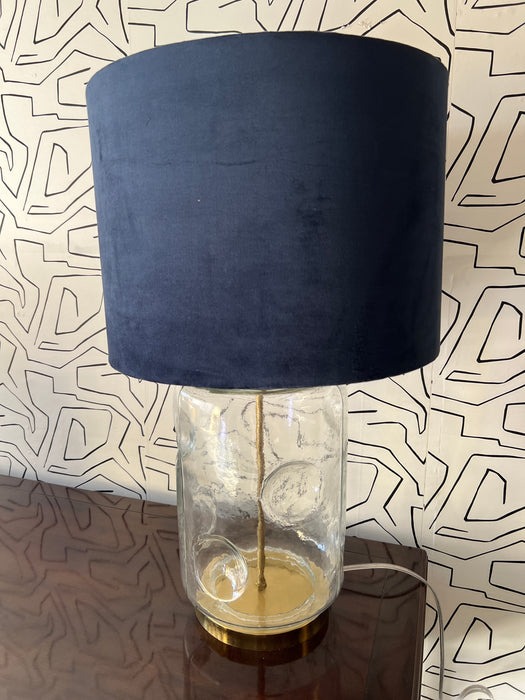 Bubble Lamp with Velour Shade