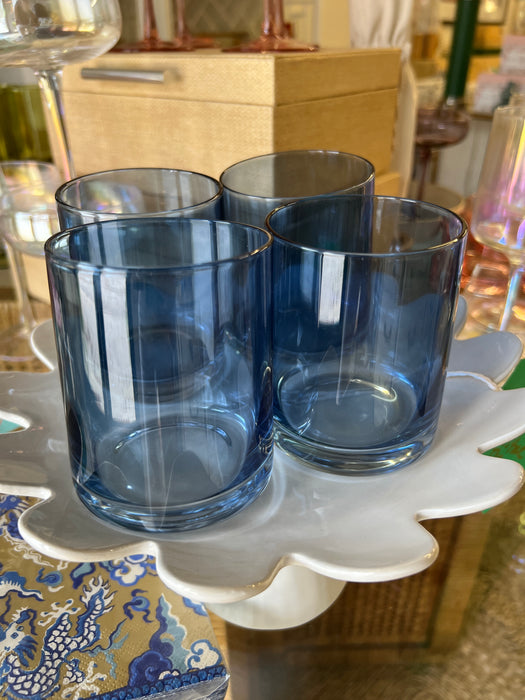 Colored Double Old Fashioned Glasses - Set of 4