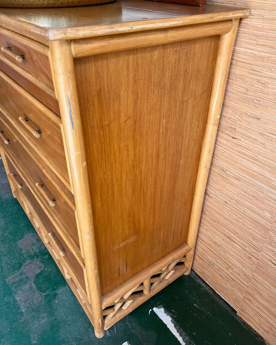 Vintage Tall Wood Chest - #04A22