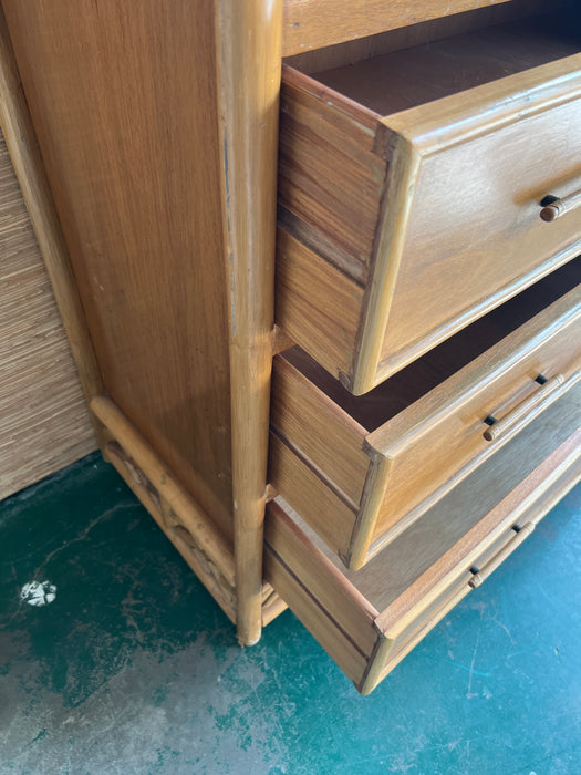 Vintage Tall Wood Chest - #04A22