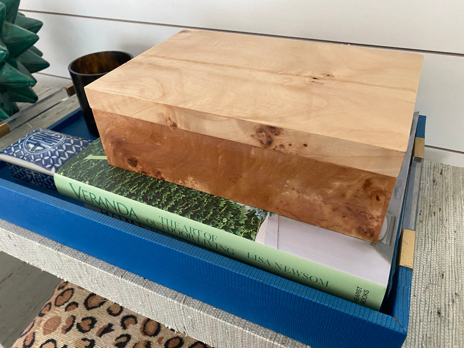 Large Burl Wood Decorative Box